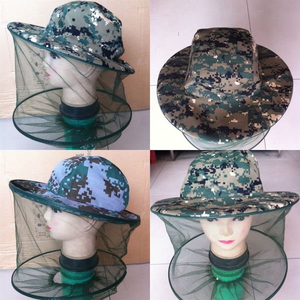 

beekeeping cap outdoors mosquito control jungle hat go fishing sunscreen camouflage shawl caps factory direct selling 3 8sha p1