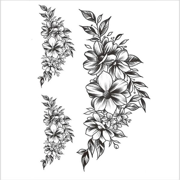 

fashion temporary tattoo stickers for women girls roses styles body art full arm fake tattoo large old school waterproof tattoos swy wmttob