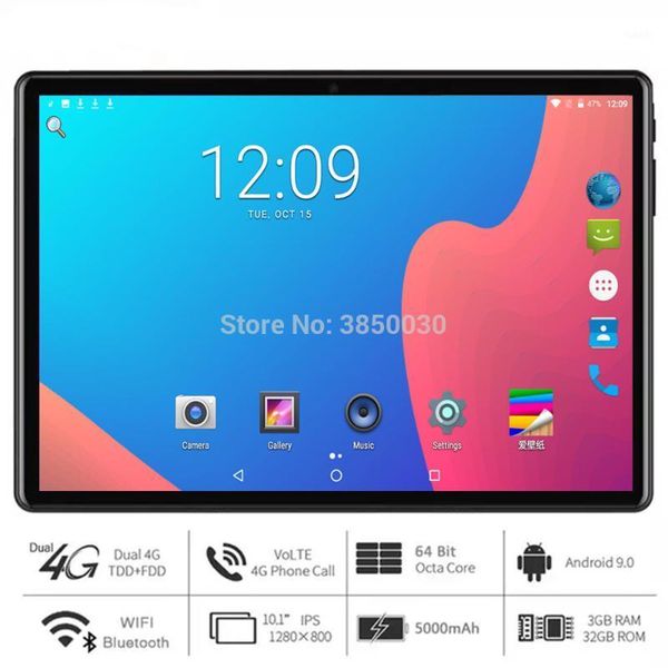 

2020 new tablets 10 inch octa core android 9.0 tablet pc 1280x800 ips ram 3gb+32gb rom 4g fdd lte network 5g wifi bluetooth gps1