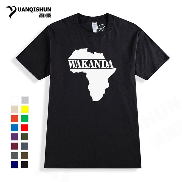

sport black panthers t shirt wakanda africa map print t-shirts men hipster movie funny tees 16 colors tshirt