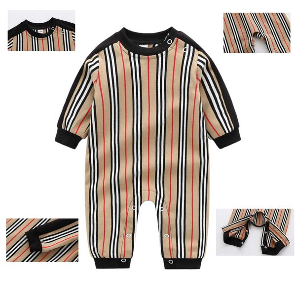 Tute per neonati Pagliaccetti alla moda Ragazzi Ragazze Neonate Tute a maniche lunghe unisex Cotone di alta qualità Bambini Tutine traspiranti