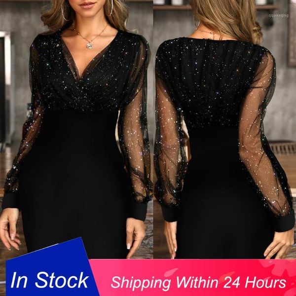 

2021 designer wonen vestidos sequins new 2020 summer female dress black retro elegant party culb dress1, Black;gray