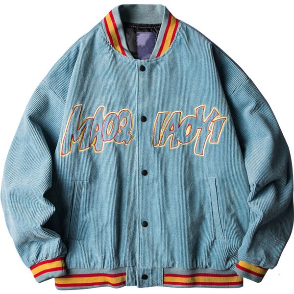 

new corduroy baseball jacket for men in spring and autumn, Black;brown