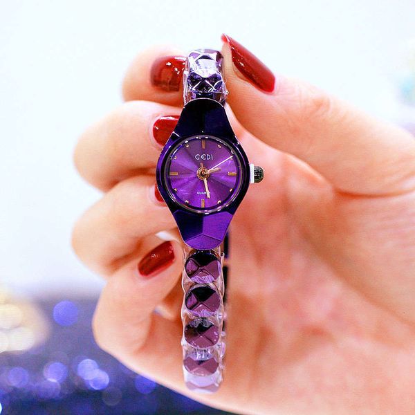 

women's watch versatile small fashion new korean bracelet quartz steel band student fashion watch, Slivery;brown