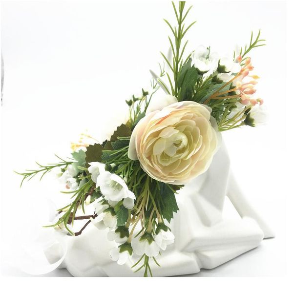 

festival flower crown bride wedding party hair accessories girl flower wreath headband floral garlands women headdress o qyliyo