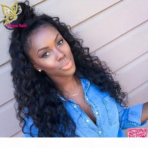 

lace front human hair wigs loose wave brazilian glueless full lace human hair wig with baby hair grade 6a lace front wigs, Black;brown