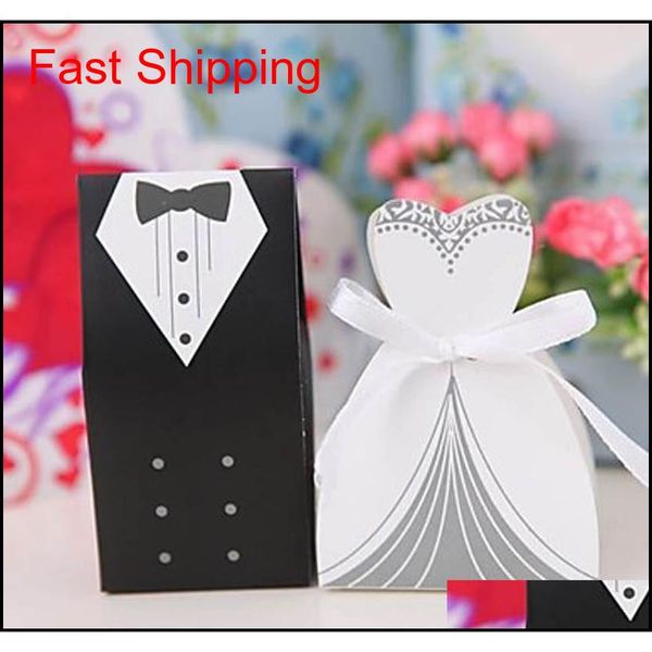 

new fashion wedding candy box bride groom box wedding bridal favor gift boxes 50 pairs /100pcs wegud, Silver