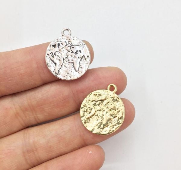 

eruifa 10pcs 18mm coin zinc alloy necklace,earring bracelet jewelry diy handmade 2 colors, Bronze;silver