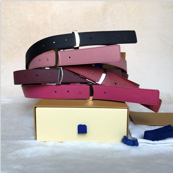 

5 colors genuine leather with gold letter reversible buckle women belt with box men designers belts designer belts, Black;brown