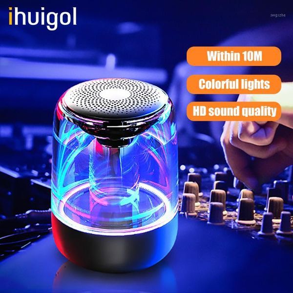 

ihuigol speakers bluetooth wireless loudspeaker led tf card hands phone loudspeaker hifi stereo office mic for mobile phone1