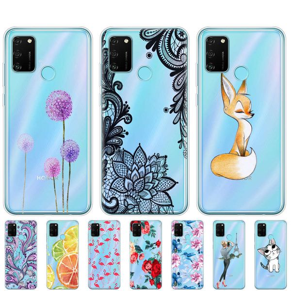 

silicon for case 6.3" soft tpu phone cover on huawei honor 9a 9 a moa-lx9n back bag protective coque funda shell