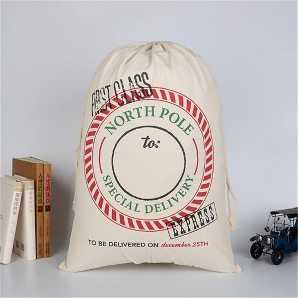 

christmas xmas decorations gift bags large organic heavy canvas bag santa sack drawstring bag with reindeers santa claus sack bags for kids