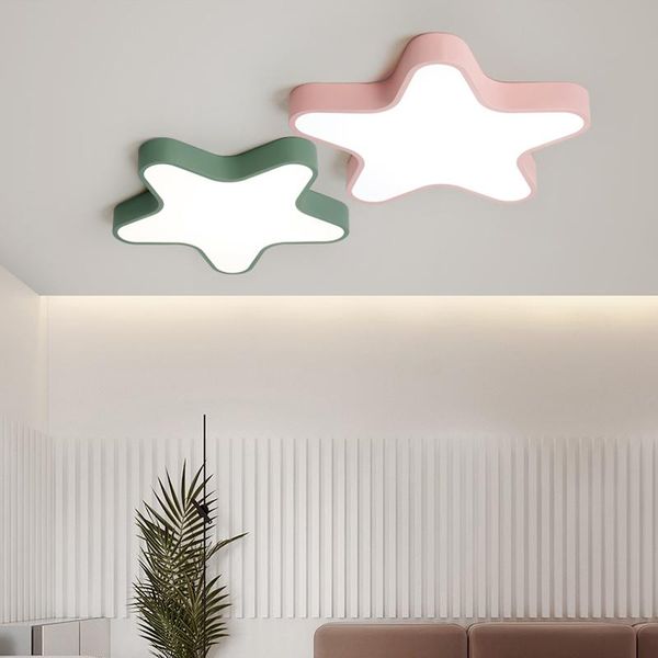 

modern ceiling lights pink blue star babies kids children room bedroom girls boys led ceiling lamp light fixtures nursery light
