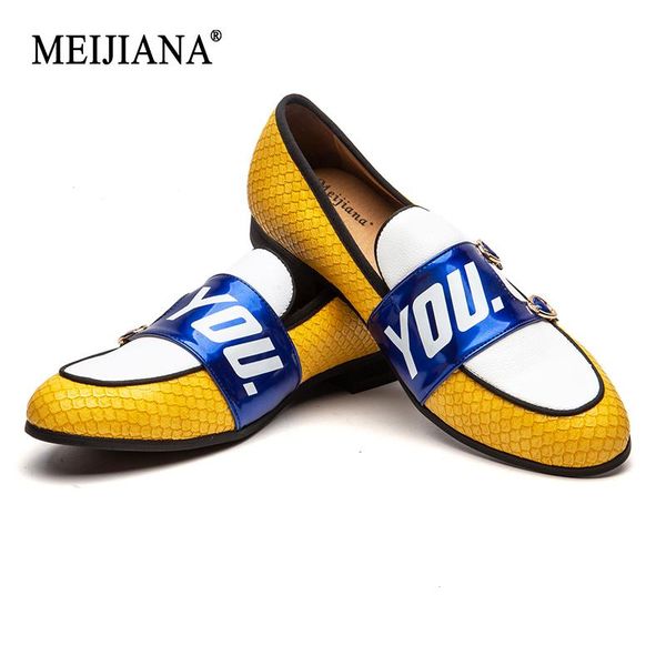 

meijiana 2020 new listing yellow men shoes handmade comfortable leather men's loafers wedding shoes men fashion casual, Black