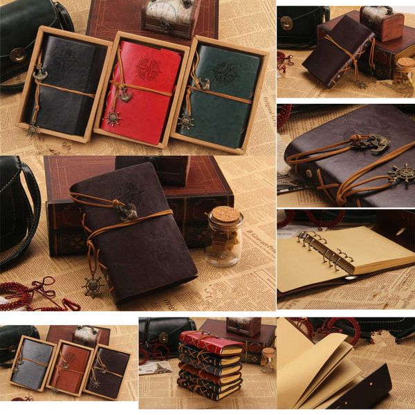 

decoration travel journal anchor rudder vintage leather notebook 4zyx, Purple;pink
