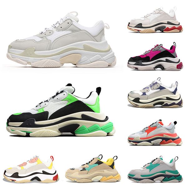 

new arrival triple s luxurys designers sneakers paris 17fw mens womens platform casual shoes tripler black white étoile vintage dad trainers