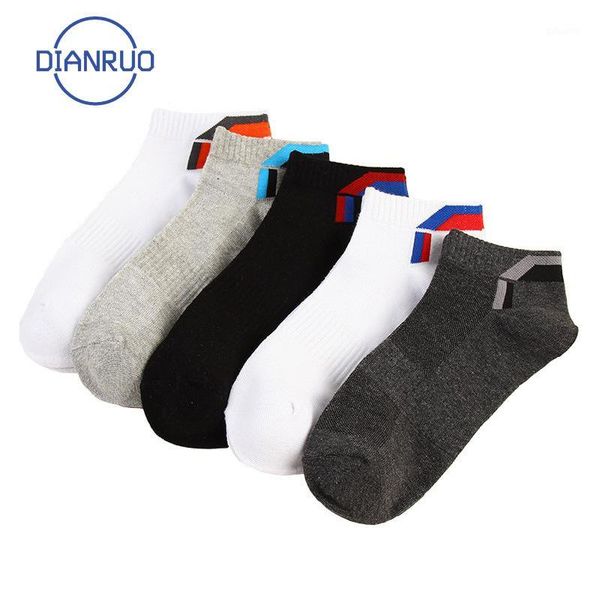 

dianruo men's sport socks classic patchwork mesh men short socks male casual sock slippers summer thin breathable n1321, Black