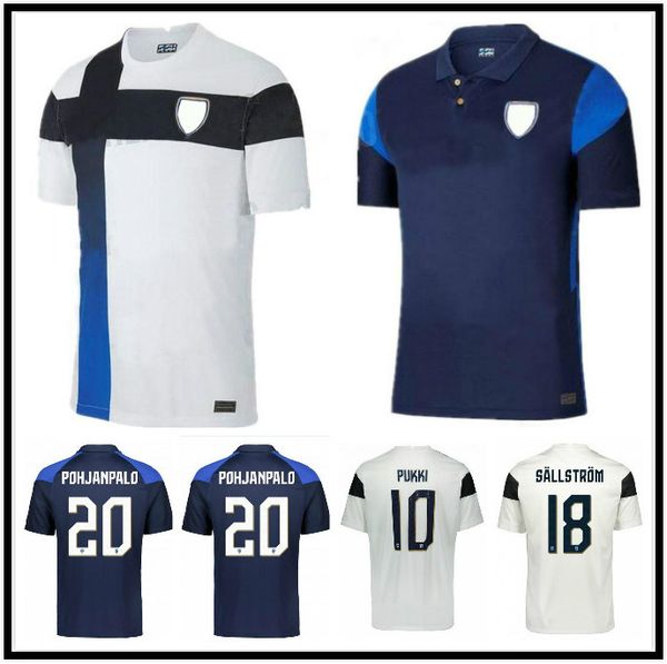 

2020 finland soccer jersey 2020/21 pukki skrabb raitala lod jensen soccer shirt mens finland home away short sleeve football uniform, Black