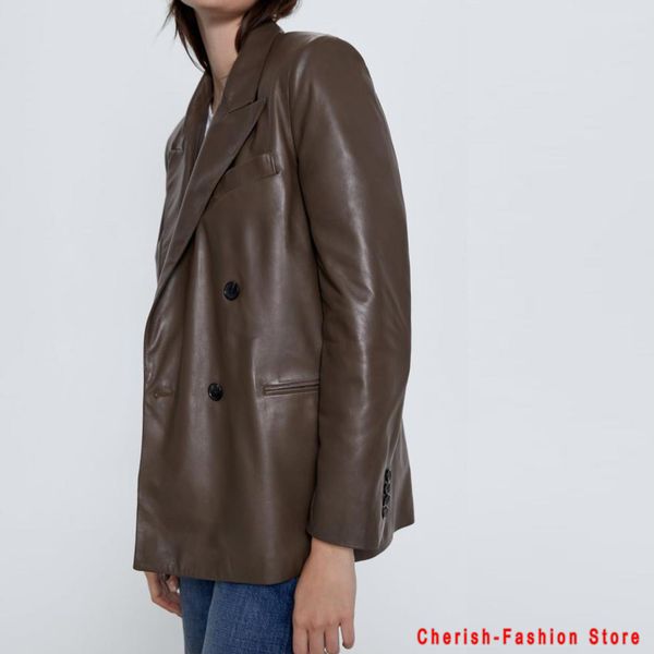 

коричневый сыпучего пу искусственной кожи куртка женщины классического мото байкер куртка весна осень lady basic coat brand кожа пиджаки вер, Black