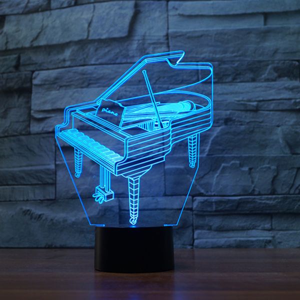 

2021 new piano night light 7 color changing table lamps vlkq