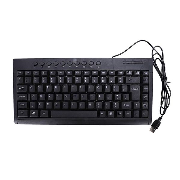 

black ultra-thin quiet small size 85 keys mini multimedia usb keyboard for lappc