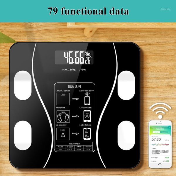 

bathroom & kitchen scales bluetooth body fat scale bmi smart 79 functional usb charging electronic weight home1