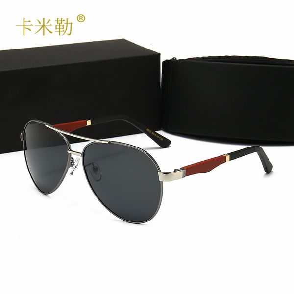 

2020 new men's polarized big frame fashion trend uv protection leisure travel sunglasses 8842 kml-designer, White;black