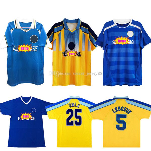 

03 05 11 12 95 96 97 99 retro soccer jerseys lampard torres 2003 2005 home away drogba final football shirt kit crespo hughes cole vintage, Black;yellow