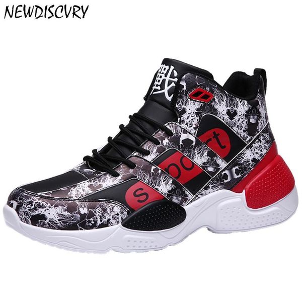 

newdiscvry 2020 fashion men flat sneakers brand breathable women shoes casual comfortable chic women chunky sneakers, Black