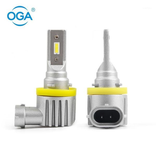 

oga 2pcs h11 led fog light h8 h9 car light auto bulb 6500k mini csp chips white 12v 3000lm super brightness replacement car lamp1
