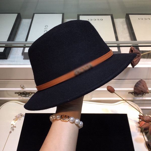 

women winter hats new fashion fisherman hat casquette caps wool hat wide wave brim hat gorras cappello formal bucket hats, Blue;gray