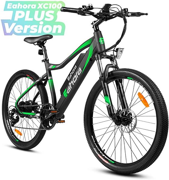 

eahora xc100 plus 26in wheel 48v 10.4ah mountain electric bike cruise control removable lithium battery 350w urban commuter electric bicycle