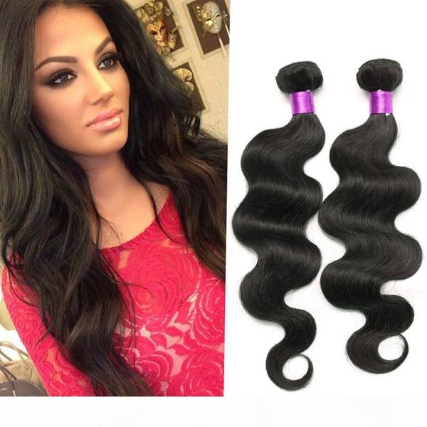 

9a brazilian peruvian malaysian human hair body wave 3pcs 100g pcs brazillian human hair body wave brizilian virgin human extensions, Black