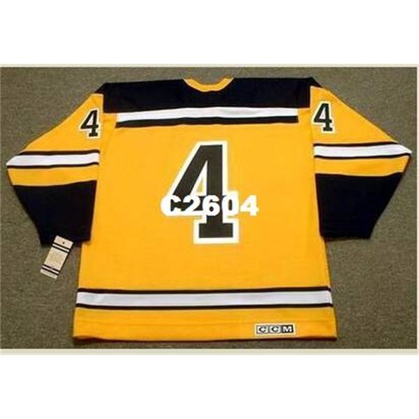 

mens #4 bobby orr boston bruins 1966 ccm vintage retro home hockey jersey or custom any name or number retro jersey, Black