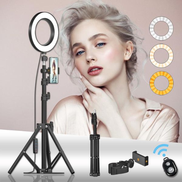 

long led light ring for selfie lamp ring light tripod with lamp pgraphy lighting for youtube holder camera phone clip studio