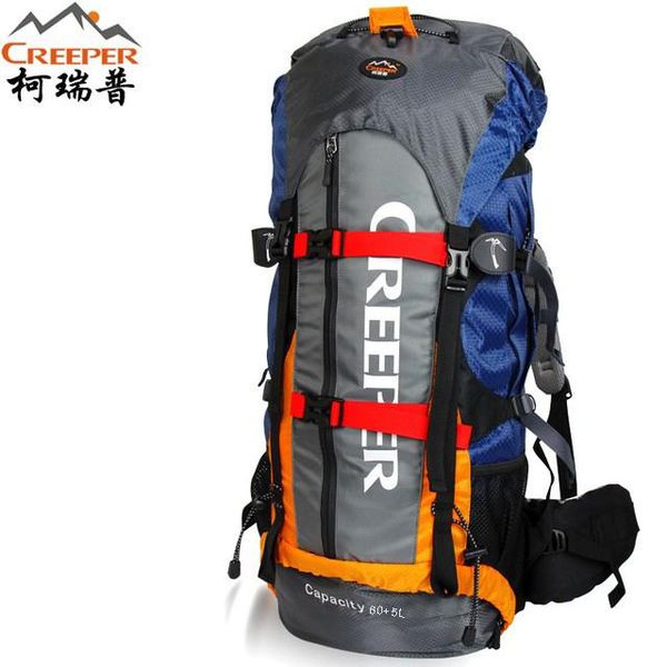 

outdoor bags 65l professional climbing bag nylon material internal frame travel hiking long distance camping backpack