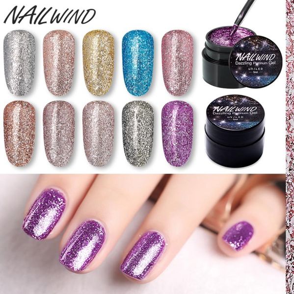 

rosalind gel nail polish glitter paint hybrid varnishes shiny base coat for nails set semi permanent for manicure nail art, Red;pink