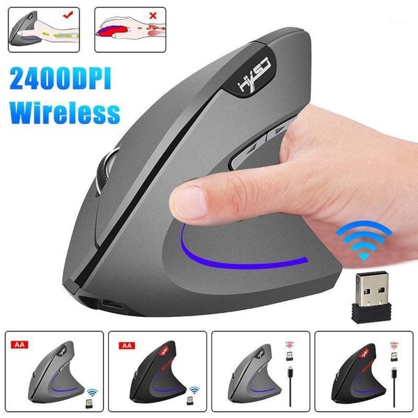 

mice 2400dpi ergonomic mouse 2.4g wireless gamer usb rechargeable gaming for pc lapnotebook computer1