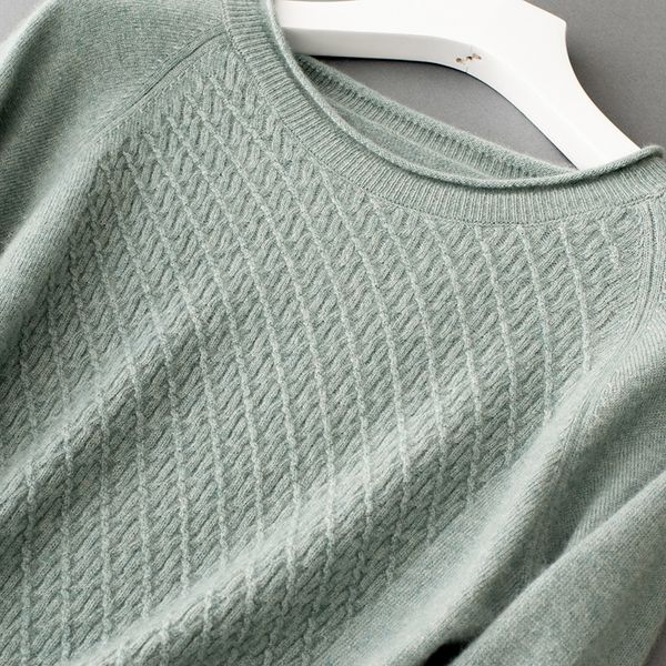 

2021 women shirts 100% cashmere mesh oneck female long winter 6 colours print jumpers x71e, White;black