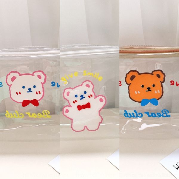 

hifdn transparent stationery wash stationery cartoon ins cosmetic large capacity storage waterproof bag lovely j4imk cosmetic bag portable