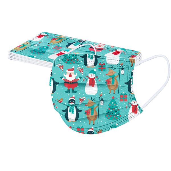 

10 / 50шт быстрая доставка mscara оголовье взрослых универсальные одноразовые высококачественные рождественские напечатанные маски маска mas