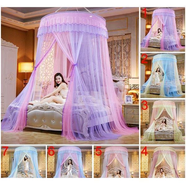 

round lace high density princess bed nets curtain dome princess queen canopy mosqui jllcvs sinabag