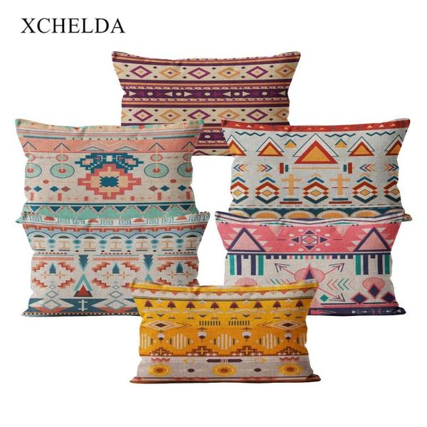 

boho ethnic pattern throw pillowcase bohemian style linen 30* 50 cushion cover sofa home living room decorative pillow case
