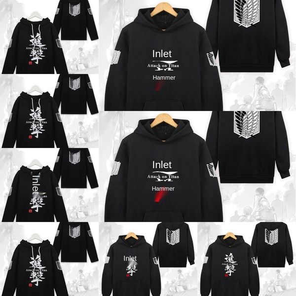 

attacking giant hoodie sweater blue wing black wing sweater investigation corps long sleeve hoodie male and female animation ttvcq