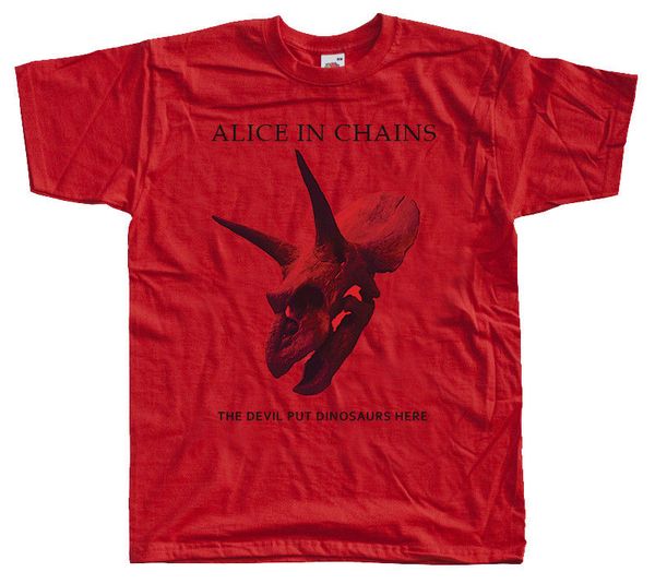 

alice in chains the devil put dinosaurs here red t shirt s 3xl custom printed tshirt tee shirt sport hooded sweatshirt hoodie