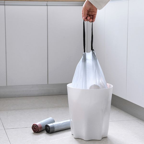 

drawstring binding mouth garbage bag kitchen thickened roll garbage bag portable disposable sorting plastic bag