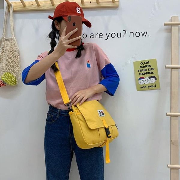

original large capacity flap handbag new korean style simple wild package 2020 casual multi-function girls school book bag