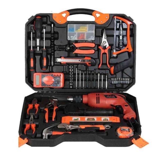 

120 tools electric hardware tool set woodworking electric drill home toolbox repair kit impact drill