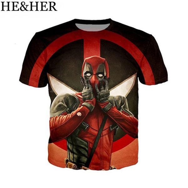 

popular movie deadpool 2 3d print shirts oversized graphic comics men clothing