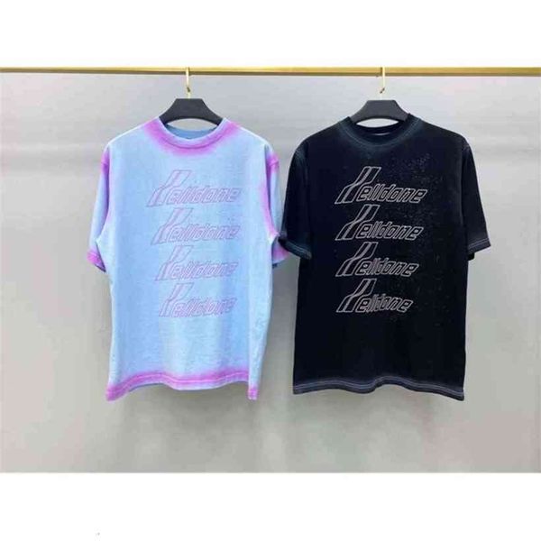 

we11done 21ss colorful spray painted pop-up letters oversized t-shirt streetwear crop men women y2k t-shirts, White;black